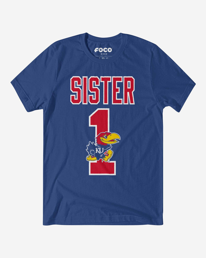 Kansas Jayhawks Number 1 Sister T-Shirt FOCO S - FOCO.com