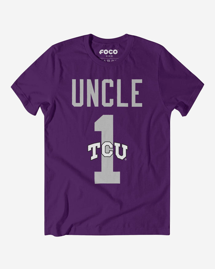 TCU Horned Frogs Number 1 Uncle T-Shirt FOCO S - FOCO.com