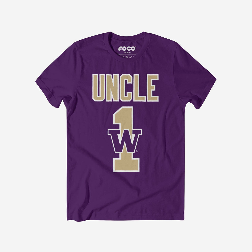 Washington Huskies Number 1 Uncle T-Shirt FOCO S - FOCO.com