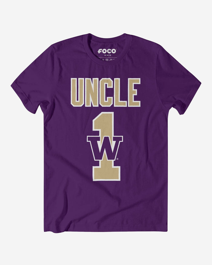 Washington Huskies Number 1 Uncle T-Shirt FOCO S - FOCO.com