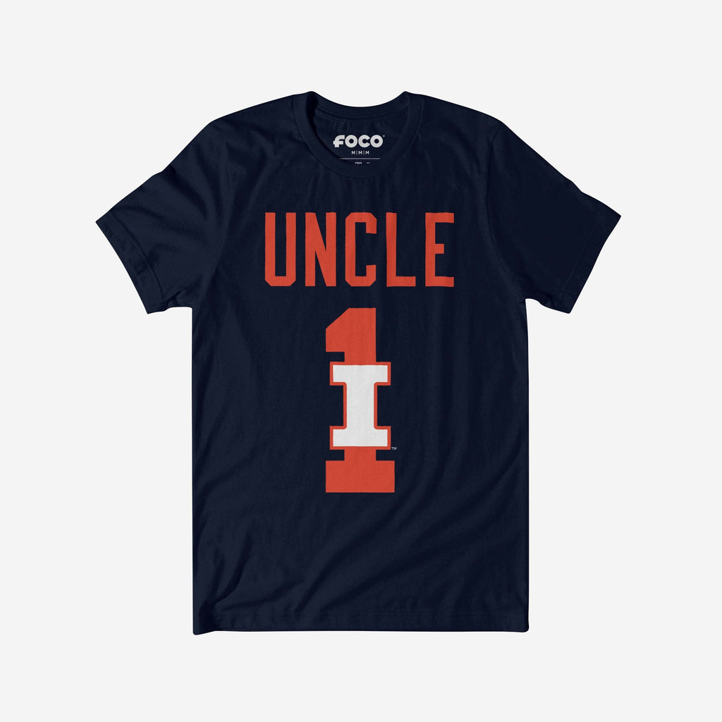 Illinois Fighting Illini Number 1 Uncle T-Shirt FOCO S - FOCO.com