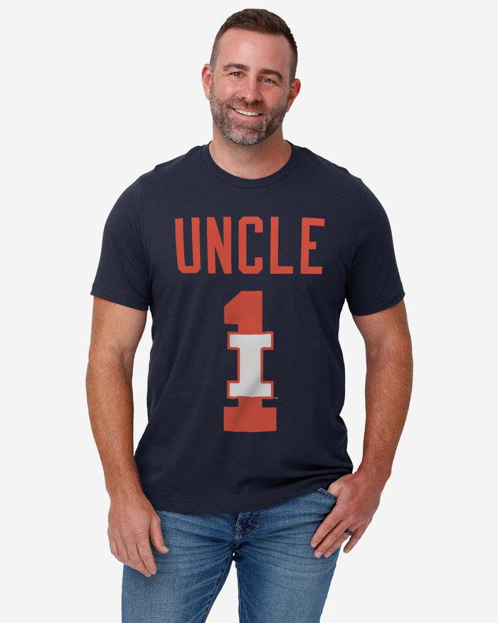 Illinois Fighting Illini Number 1 Uncle T-Shirt FOCO - FOCO.com
