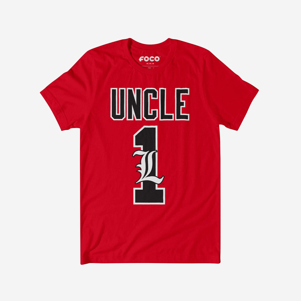 Louisville Cardinals Number 1 Uncle T-Shirt FOCO S - FOCO.com