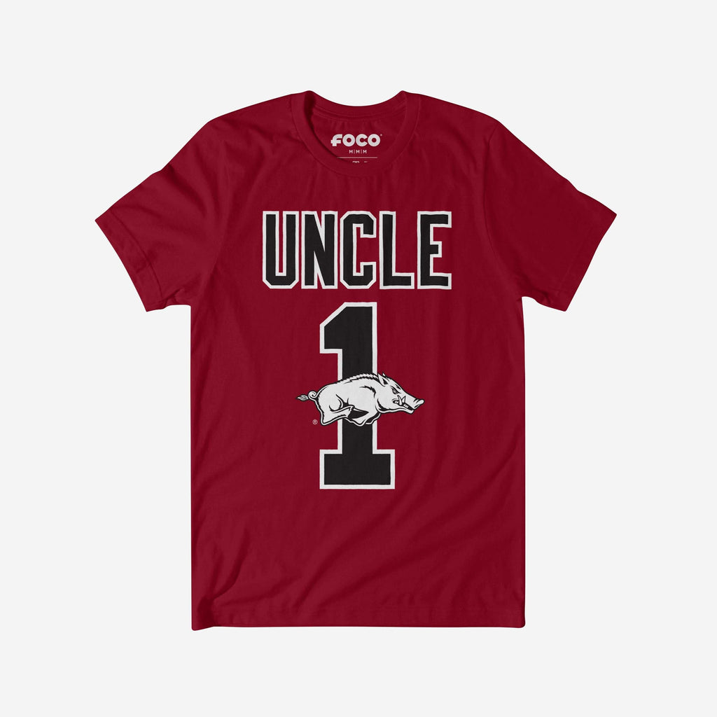 Arkansas Razorbacks Number 1 Uncle T-Shirt FOCO S - FOCO.com
