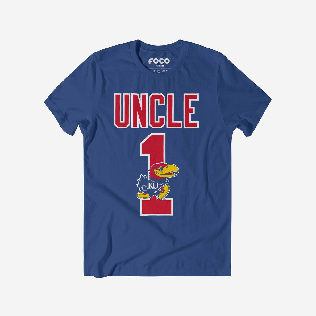 Kansas Jayhawks Number 1 Uncle T-Shirt FOCO S - FOCO.com