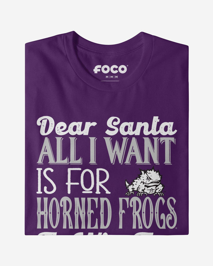 TCU Horned Frogs All I Want T-Shirt FOCO - FOCO.com