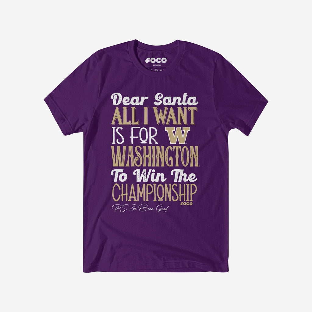 Washington Huskies All I Want T-Shirt FOCO S - FOCO.com
