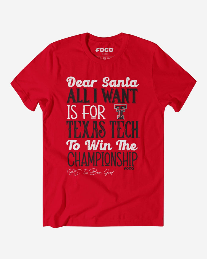 Texas Tech Red Raiders All I Want T-Shirt FOCO S - FOCO.com