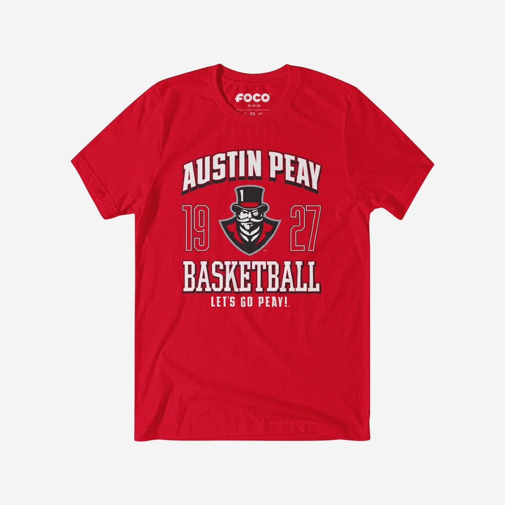 Austin Peay Governors Basketball T-Shirt FOCO S - FOCO.com