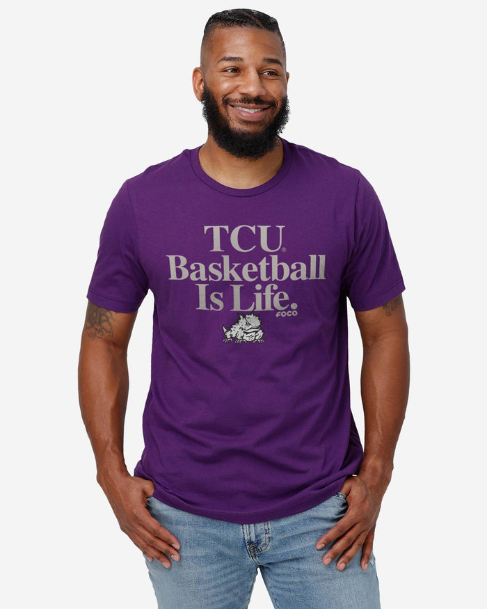 TCU Horned Frogs Basketball is Life T-Shirt FOCO - FOCO.com