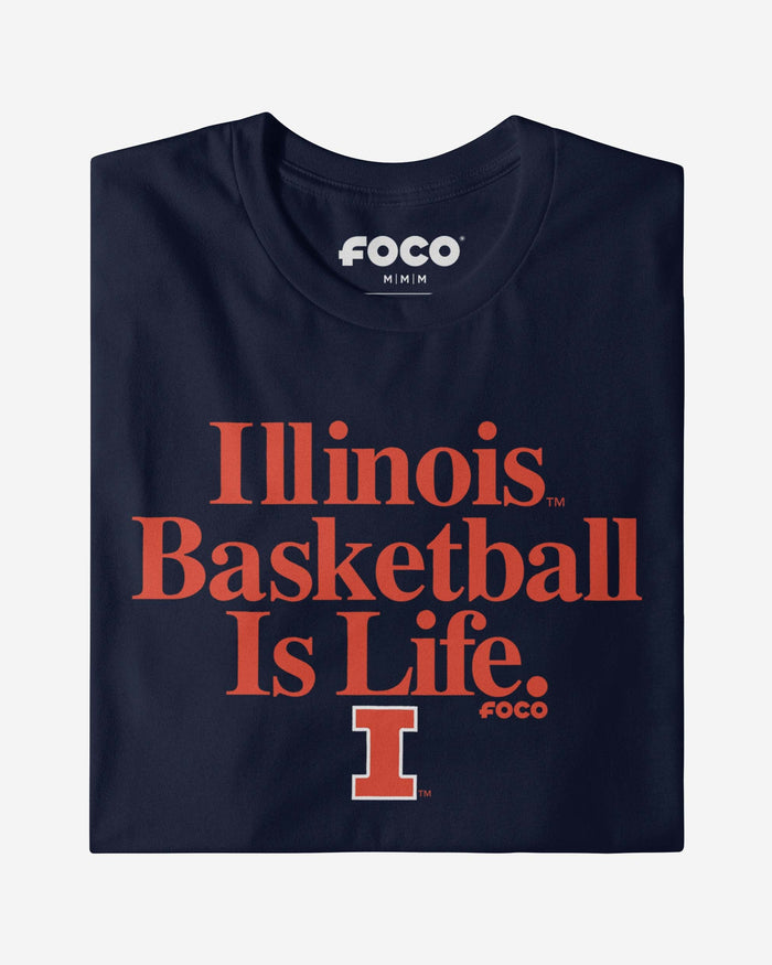 Illinois Fighting Illini Basketball is Life T-Shirt FOCO - FOCO.com