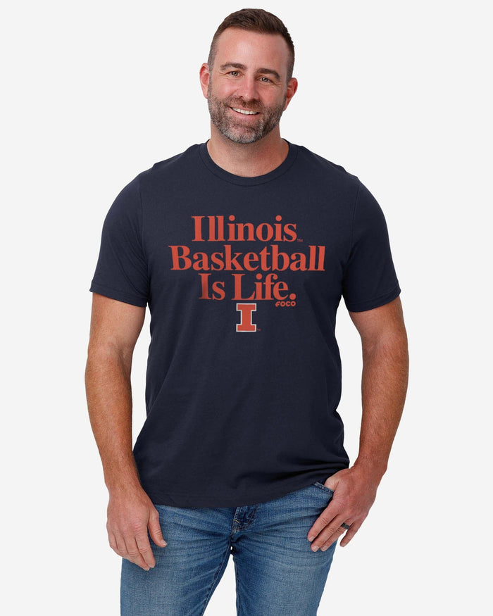 Illinois Fighting Illini Basketball is Life T-Shirt FOCO - FOCO.com
