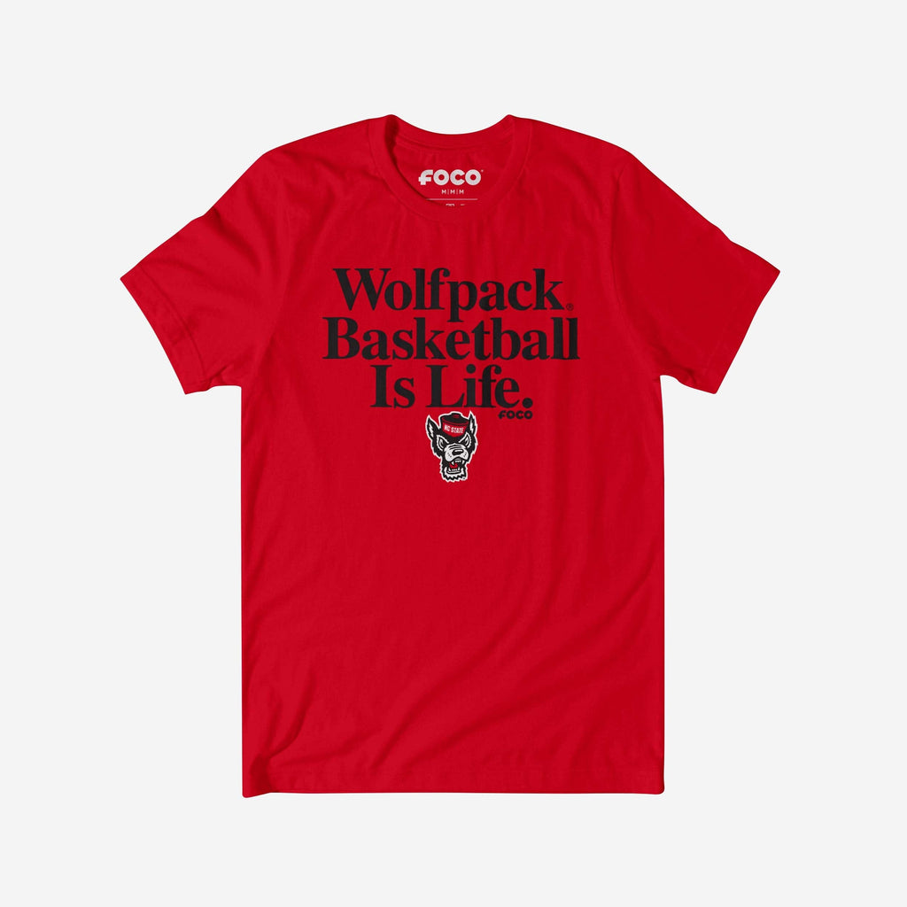 NC State Wolfpack Basketball is Life T-Shirt FOCO S - FOCO.com