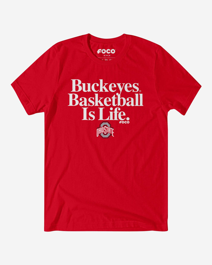 Ohio State Buckeyes Basketball is Life T-Shirt FOCO S - FOCO.com