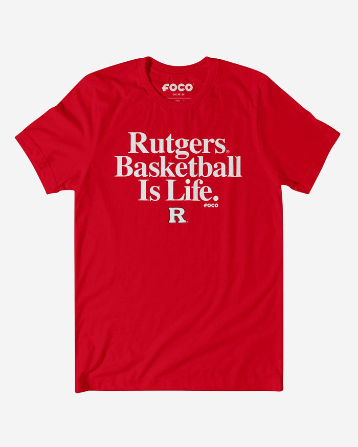 Rutgers Scarlet Knights Basketball is Life T-Shirt FOCO S - FOCO.com
