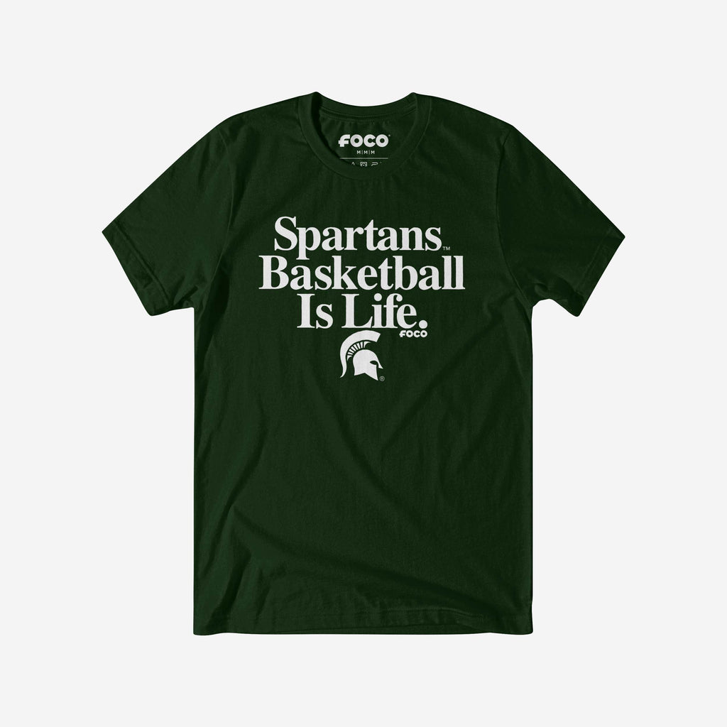 Michigan State Spartans Basketball is Life T-Shirt FOCO S - FOCO.com