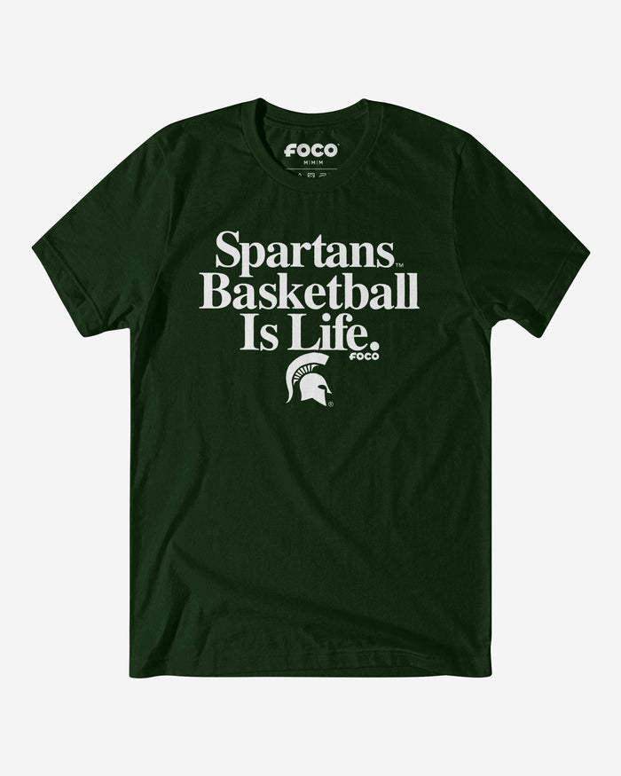 Michigan State Spartans Basketball is Life T-Shirt FOCO S - FOCO.com