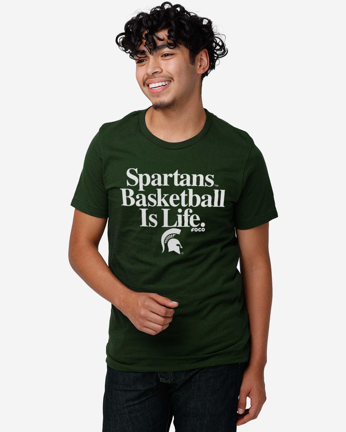 Michigan State Spartans Basketball is Life T-Shirt FOCO - FOCO.com