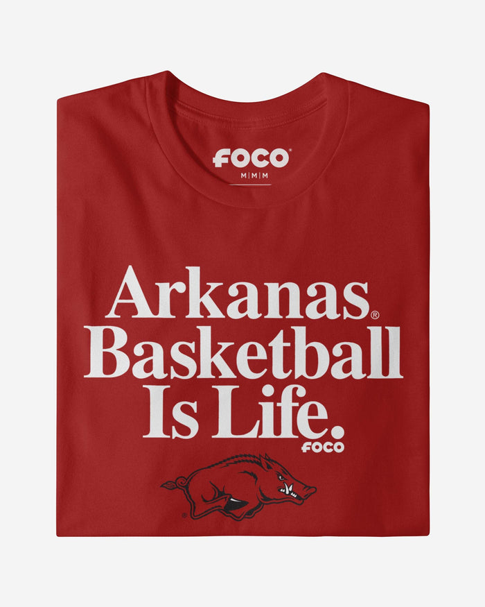 Arkansas Razorbacks Basketball is Life T-Shirt FOCO - FOCO.com