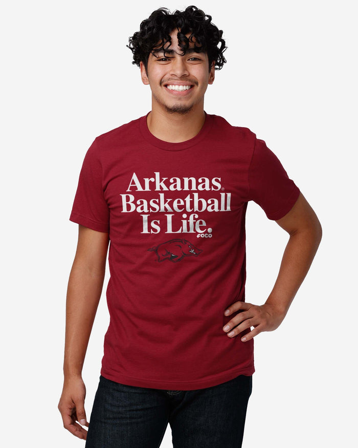 Arkansas Razorbacks Basketball is Life T-Shirt FOCO - FOCO.com