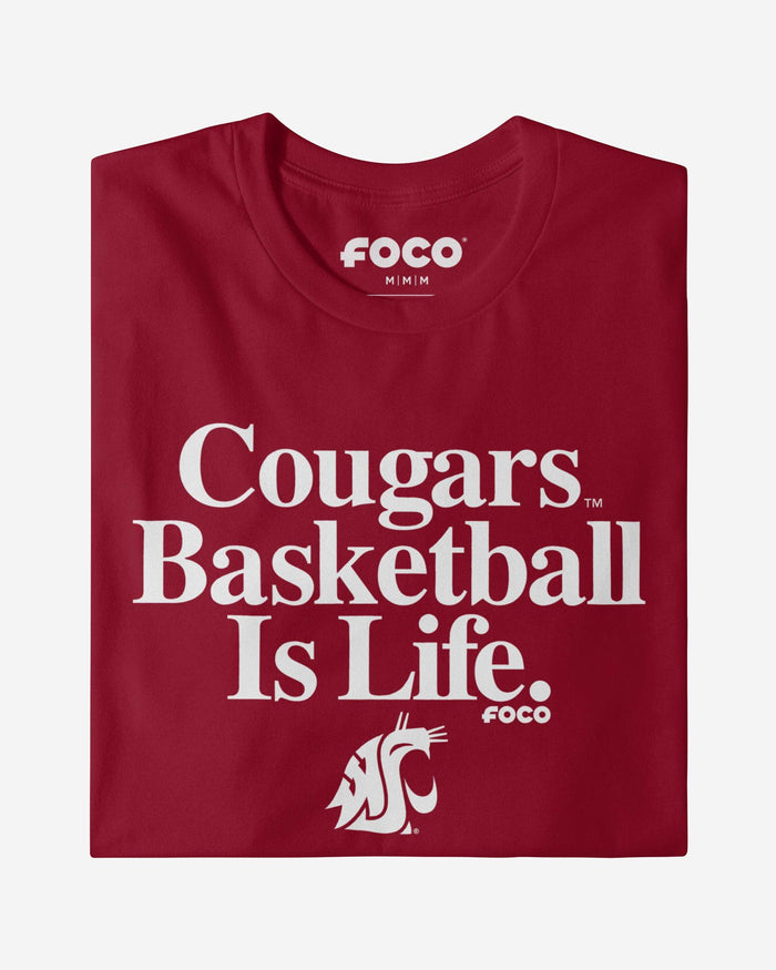 Washington State Cougars Basketball is Life T-Shirt FOCO - FOCO.com
