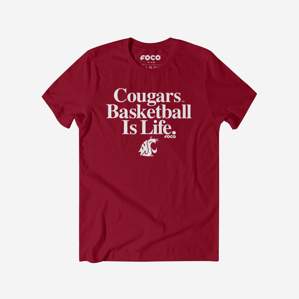 Washington State Cougars Basketball is Life T-Shirt FOCO S - FOCO.com