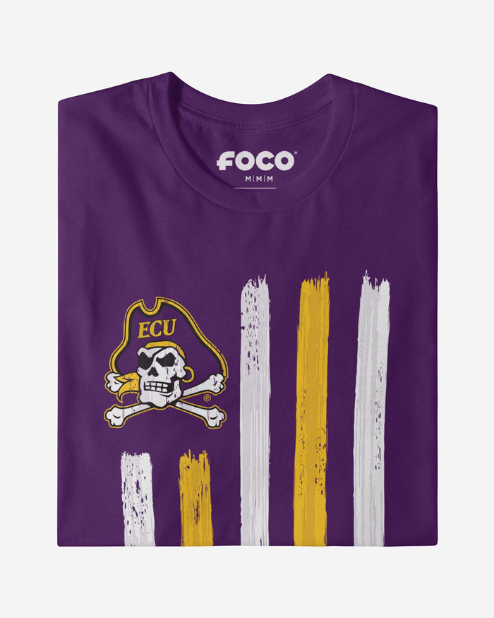 East Carolina Pirates Brushstroke Flag T-Shirt FOCO - FOCO.com