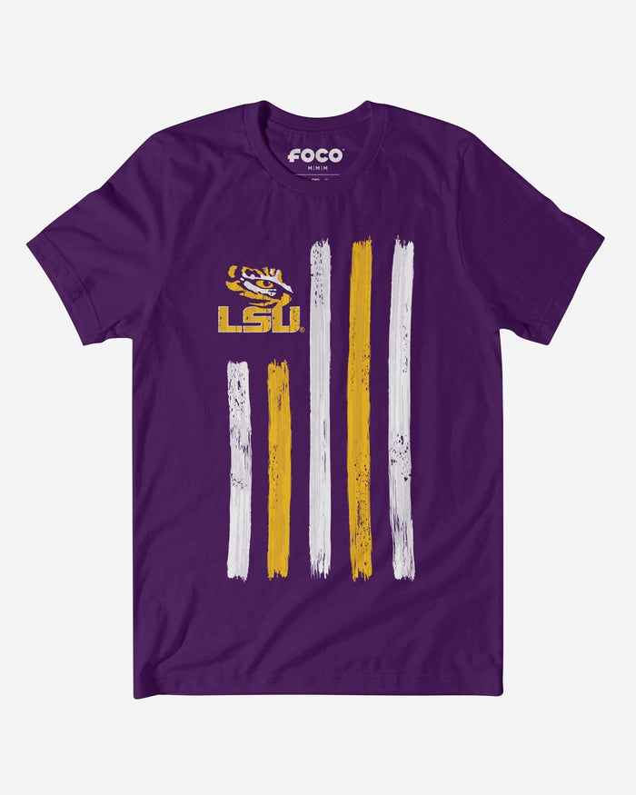 LSU Tigers Brushstroke Flag T-Shirt FOCO S - FOCO.com