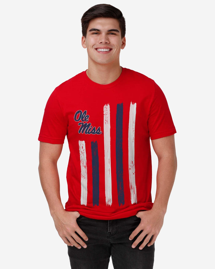 Ole Miss Rebels Brushstroke Flag T-Shirt FOCO - FOCO.com