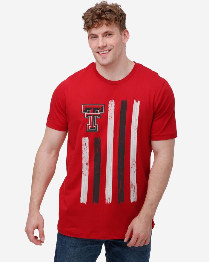 Texas Tech Red Raiders Brushstroke Flag T-Shirt FOCO - FOCO.com