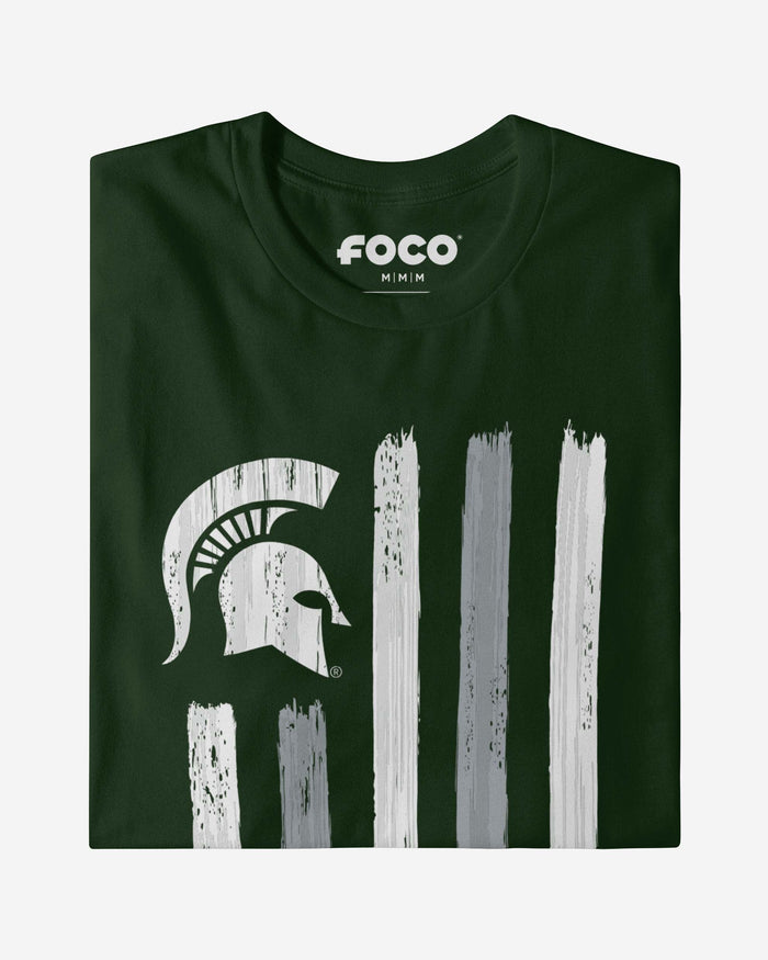 Michigan State Spartans Brushstroke Flag T-Shirt FOCO - FOCO.com