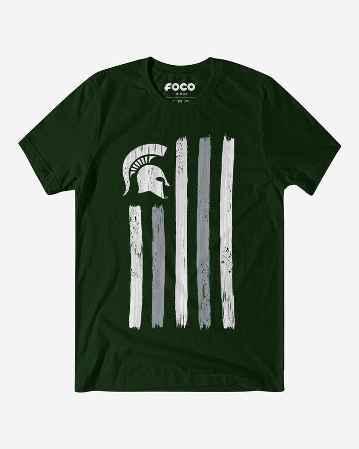 Michigan State Spartans Brushstroke Flag T-Shirt FOCO S - FOCO.com