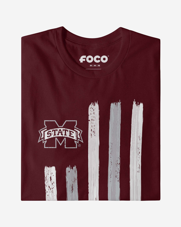 Mississippi State Bulldogs Brushstroke Flag T-Shirt FOCO - FOCO.com