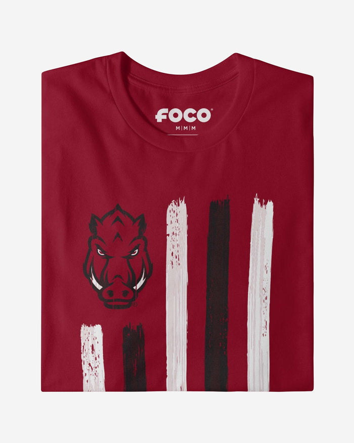 Arkansas Razorbacks Brushstroke Flag T-Shirt FOCO - FOCO.com