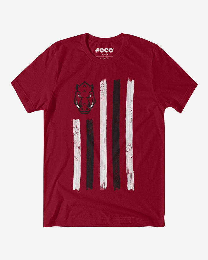 Arkansas Razorbacks Brushstroke Flag T-Shirt FOCO S - FOCO.com