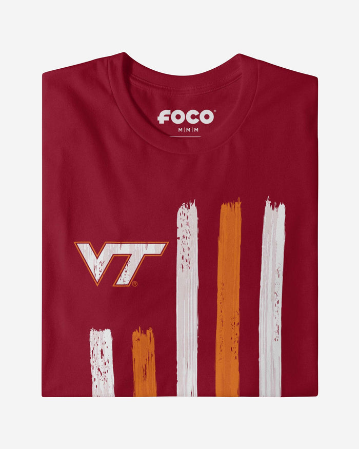Virginia Tech Hokies Brushstroke Flag T-Shirt FOCO - FOCO.com