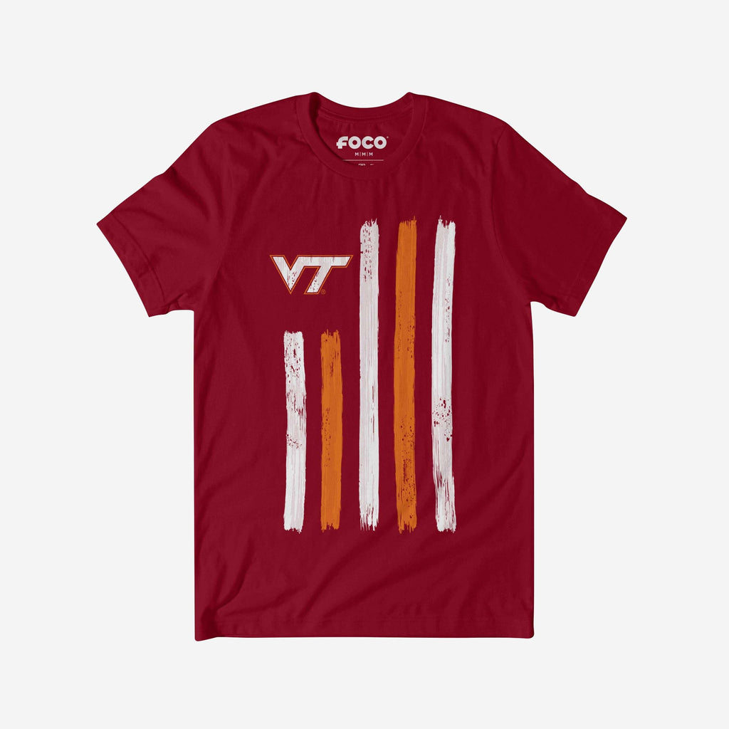 Virginia Tech Hokies Brushstroke Flag T-Shirt FOCO S - FOCO.com