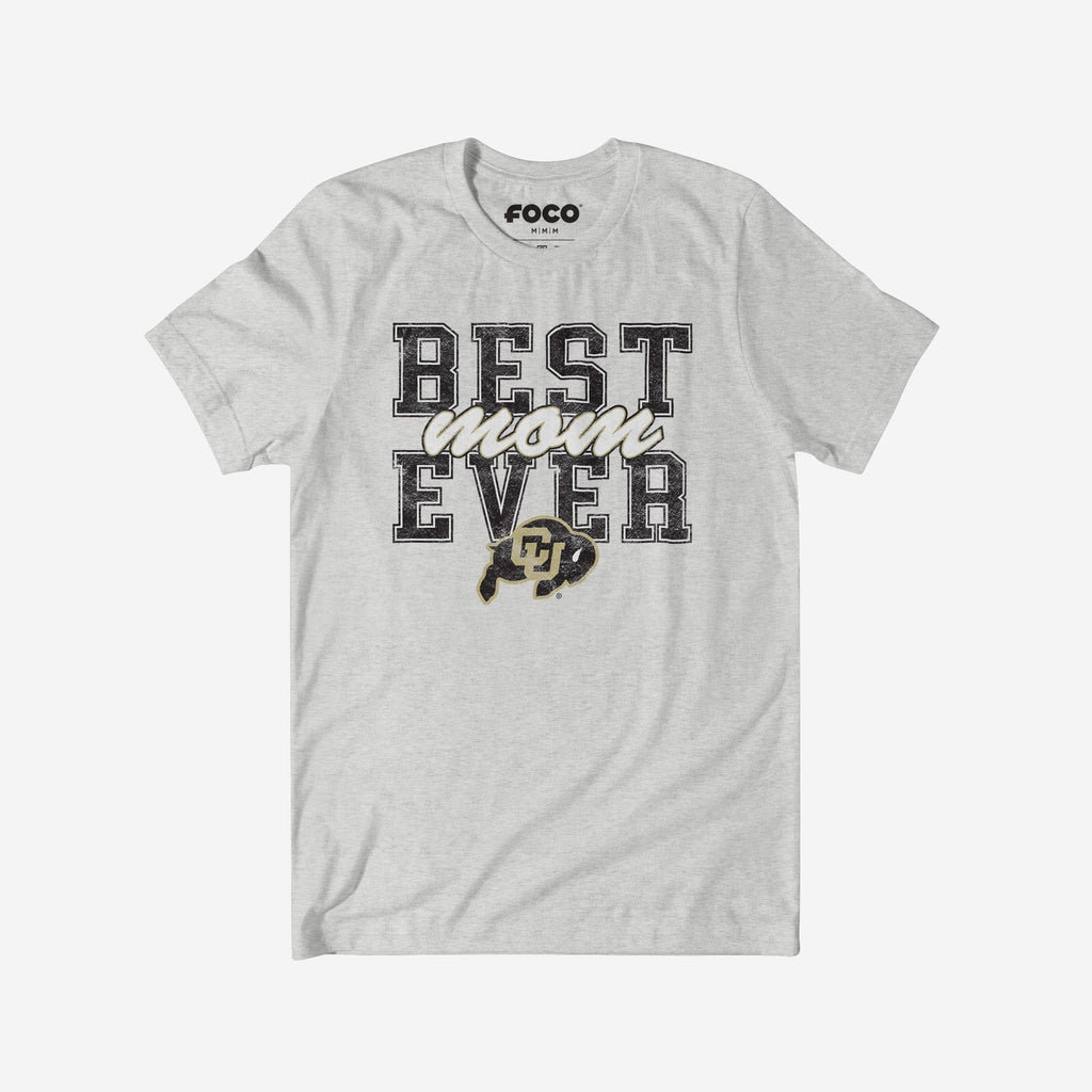 Colorado Buffaloes Best Mom Ever Stacked T-Shirt FOCO S - FOCO.com