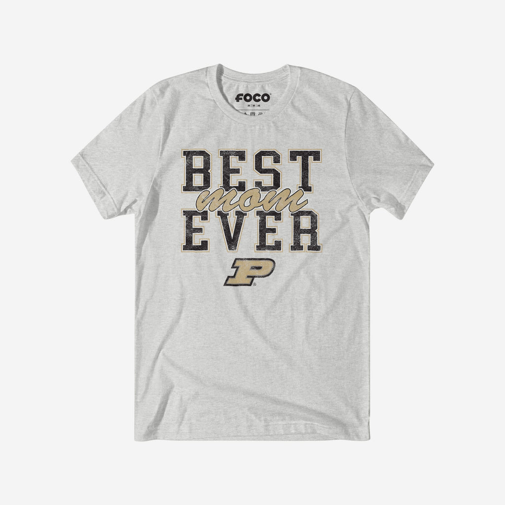 Purdue Boilermakers Best Mom Ever Stacked T-Shirt FOCO S - FOCO.com