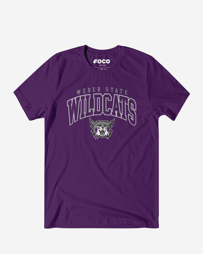 Weber State Wildcats Classic Logo T-Shirt FOCO Team Purple S - FOCO.com