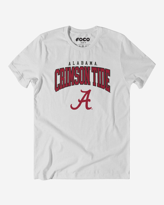 Alabama Crimson Tide Classic Logo T-Shirt FOCO White S - FOCO.com