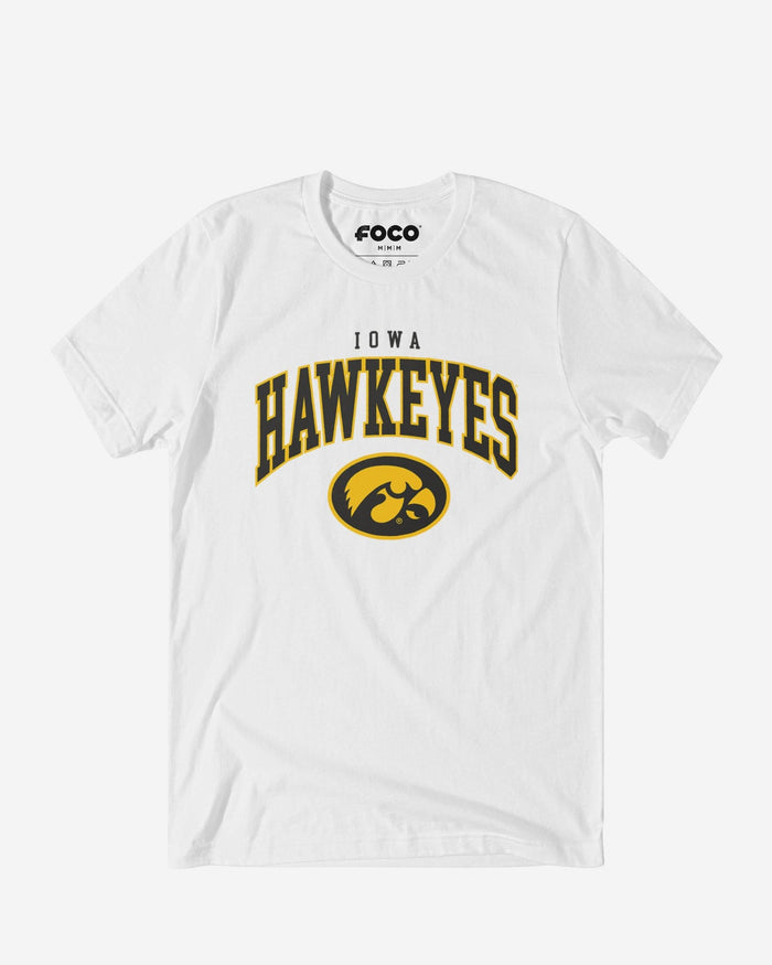 Iowa Hawkeyes Classic Logo T-Shirt FOCO White S - FOCO.com
