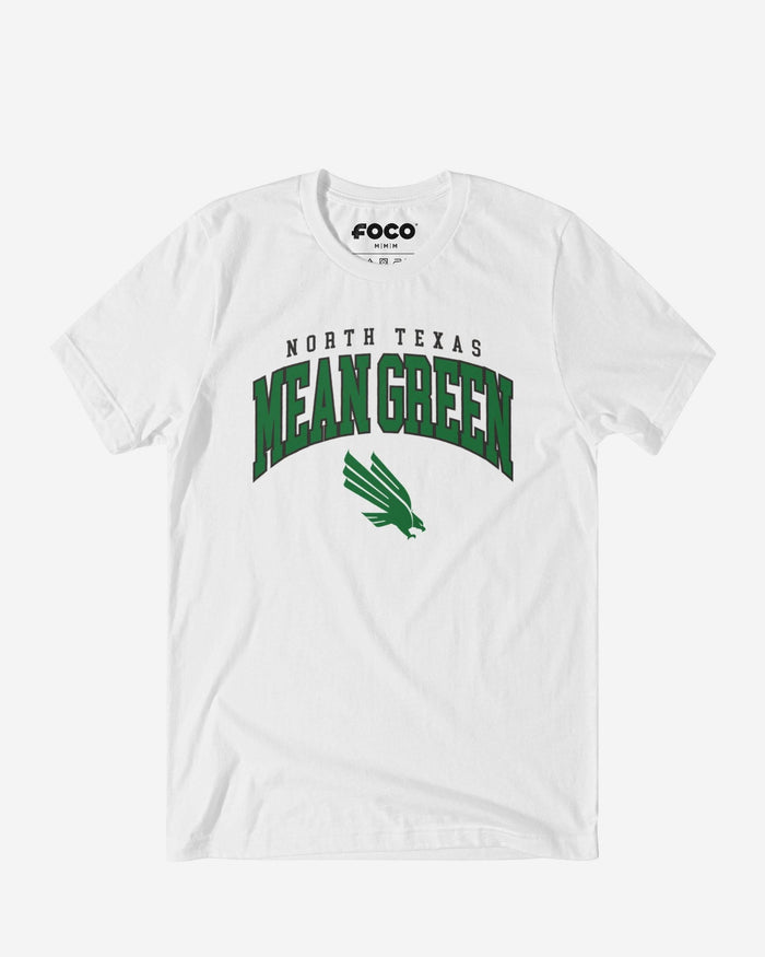 North Texas Mean Green Classic Logo T-Shirt FOCO White S - FOCO.com