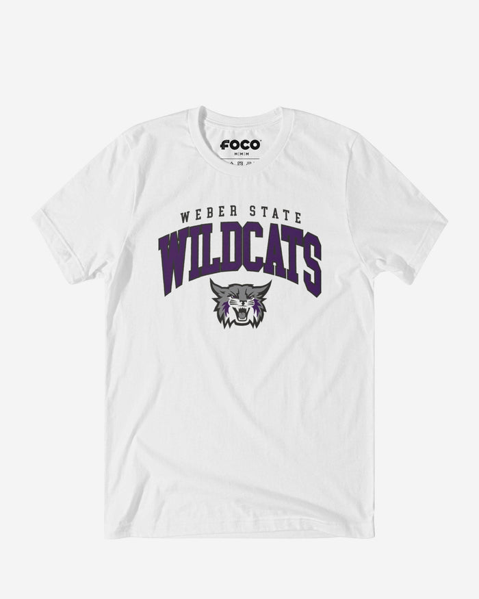 Weber State Wildcats Classic Logo T-Shirt FOCO White S - FOCO.com