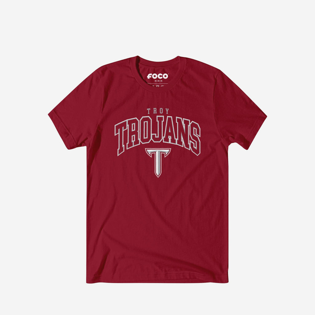 Troy Trojans Classic Logo T-Shirt FOCO Cardinal S - FOCO.com
