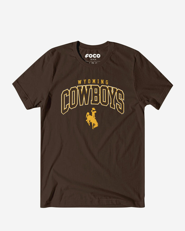 Wyoming Cowboys Classic Logo T-Shirt FOCO Brown S - FOCO.com