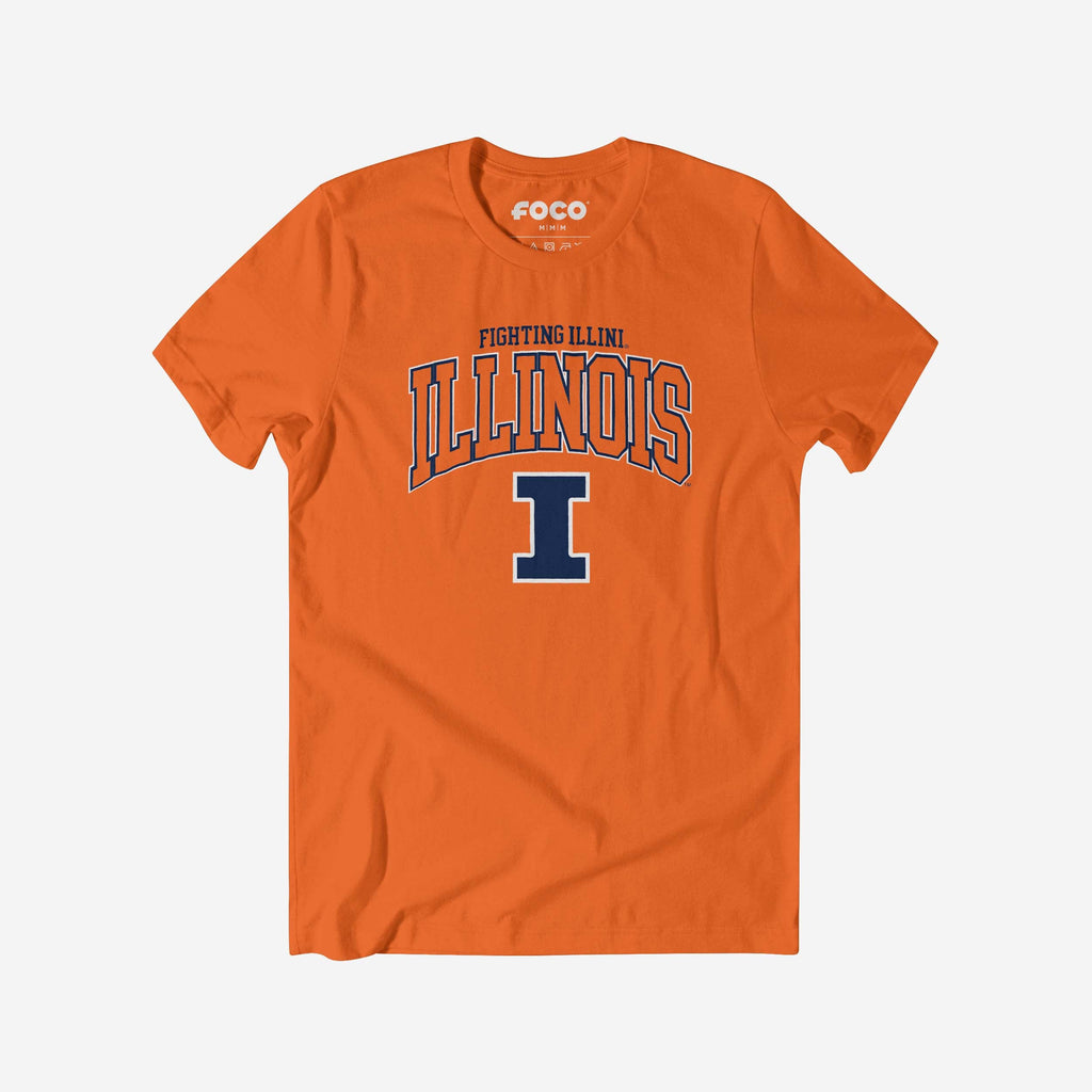 Illinois Fighting Illini Classic Logo T-Shirt FOCO Orange S - FOCO.com