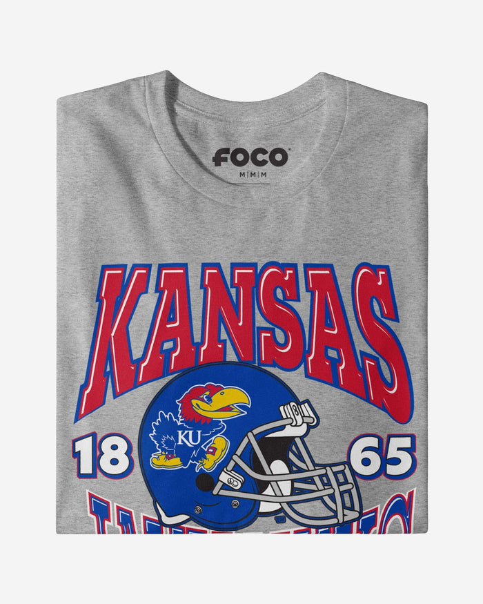 Kansas Jayhawks Classic Team Helmet T-Shirt FOCO - FOCO.com