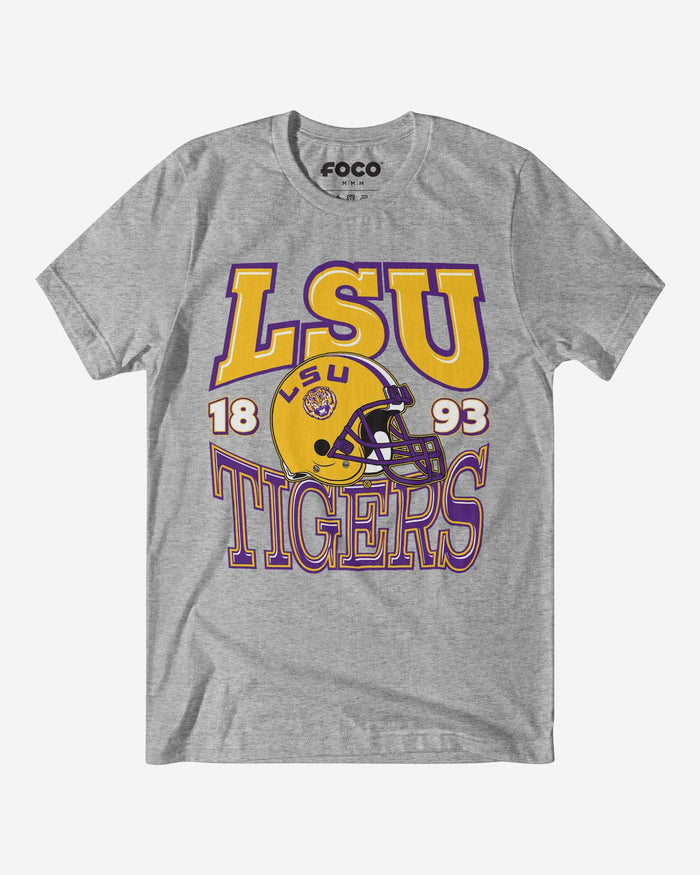 LSU Tigers Classic Team Helmet T-Shirt FOCO S - FOCO.com