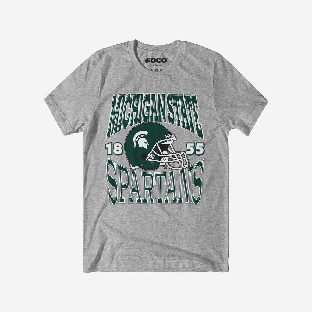 Michigan State Spartans Classic Team Helmet T-Shirt FOCO S - FOCO.com